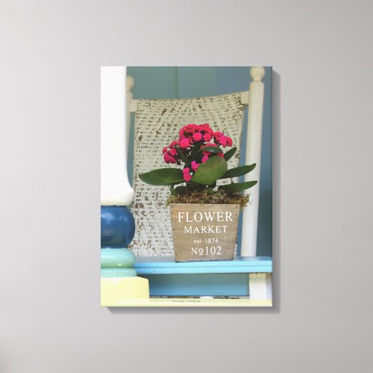 Bloemmarkt bloem - wijngaard van Martha Canvas Afdruk (Voorkant)