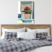 Bloemmarkt bloem - wijngaard van Martha Canvas Afdruk (Insitu (Slaapkamer))