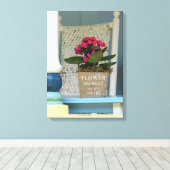 Bloemmarkt bloem - wijngaard van Martha Canvas Afdruk (Insitu (Houten vloer))