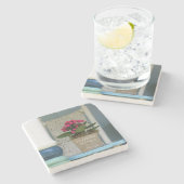 Bloemmarkt bloem - wijngaard van Martha Stenen Onderzetter (Zijkant)