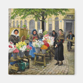 Bloemmarkt in Hojbro Plads Paul Fischer Magneet (Voorkant)