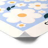 Bloemmarkt Kopenhagen bloemen Witte Blauwe Flore Poster (Hoek)