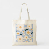 Bloemmarkt Kopenhagen bloemen Witte Blauwe Flore Tote Bag (Achterkant)