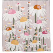 Bloemmarkt Kopenhagen Blush Pink Floral Patroon Douchegordijn (Voorkant)