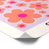 Bloemmarkt Kopenhagen Retro Colorful Floral Poster (Hoek)