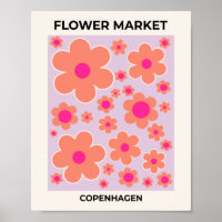 Bloemmarkt Kopenhagen Retro Colorful Floral