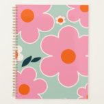 Bloemmarkt Madrid Floral Art Pink Oranje Green Planner<br><div class="desc">Floral Art - Flowers Print - Roze,  Oranje en Mint Green.</div>
