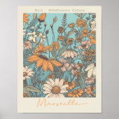 Bloemmarkt Marseille No. 4 Botanisch Poster (Voorkant)