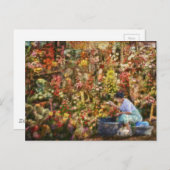 Bloemmarkt New Delhi India Art Briefkaart (Voorkant / Achterkant)