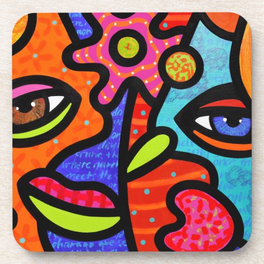 "Bloemmarkt" Onderzetter (Voorkant)