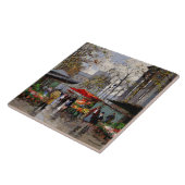 Bloemmarkt op La Madeleine Tegeltje (Zijkant)