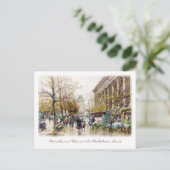 Bloemmarkt op Madeleine, Parijs Briefkaart (Staand voorkant)