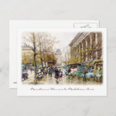 Bloemmarkt op Madeleine, Parijs Briefkaart (Voorkant / Achterkant)