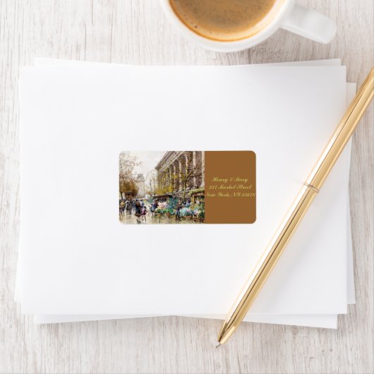 Bloemmarkt op Madeleine, Parijs Etiket (Insitu)