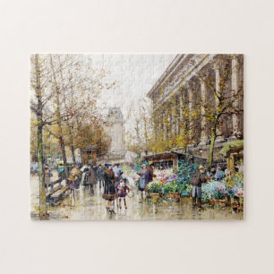 Bloemmarkt op Madeleine, Parijs Legpuzzel