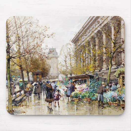 Bloemmarkt op Madeleine, Parijs Muismat (Voorkant)