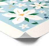 Bloemmarkt Parijs Retro Floral Modern Decor Poster (Hoek)