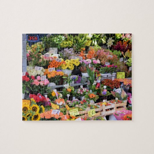 Bloemmarkt - Streets van Duitsland - 8 x 10 - 110  Legpuzzel (Horizontaal)