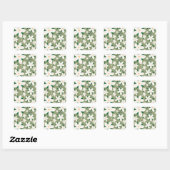Bloemmarkt Tokio Modern Floral Pattern Decor Vierkante Sticker (Vel)