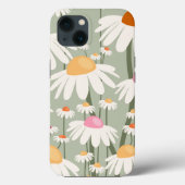 Bloemmarkt Tokio Retro Daisies Sage Green Case-Mate iPhone Case (Achterkant)