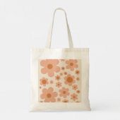 Bloemmarkt Wenen Boho Flowers Beige Floral Tote Bag (Achterkant)