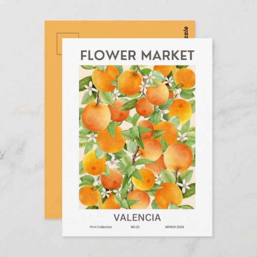 Bloemmarktsteden in de provincie Valencia Briefkaart (Voorkant / Achterkant)