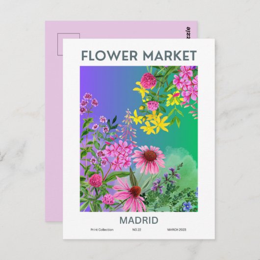 Bloemmarktsteden van de wereldmaffia briefkaart (Voorkant / Achterkant)