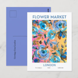Bloemmarktsteden van de World London Custom Briefkaart