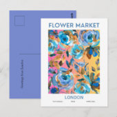 Bloemmarktsteden van de World London Custom Briefkaart (Voorkant / Achterkant)