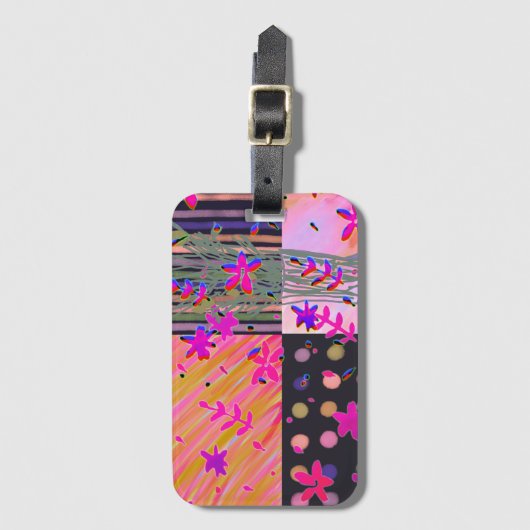 Bloemmaximalisme Eerbetoon aan moderne kunst Bagagelabel (Voorkant (verticaal))
