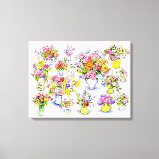 bloemmedley canvas afdruk (Voorkant)
