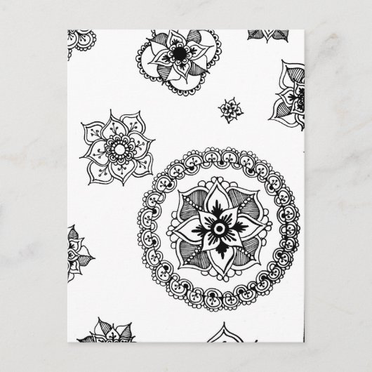 BloemMedley Mandala Briefkaart (Voorkant)