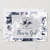 Bloemmeisje Aanzoekkaart met Nachtelijke Bloem (Voorkant)