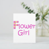 bloemmeisje briefkaart (Staand voorkant)