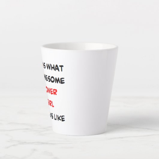 bloemmeisje, geweldige latte mok (Voorkant)