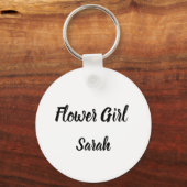 Bloemmeisje Gift Custom Name Gifts Weddenschap Sleutelhanger (Voorkant)