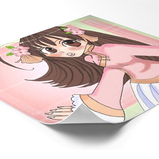 bloemmeisje poster (Hoek)