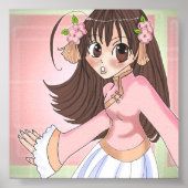 bloemmeisje poster (Voorkant)