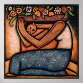 Bloemmeisje Poster (Voorkant)