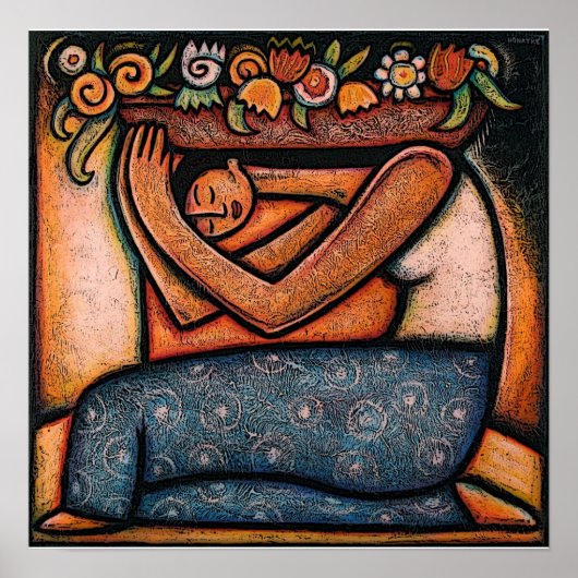 Bloemmeisje Poster (Voorkant)