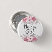 Bloemmeisje Ronde Button 3,2 Cm (Voorkant /achterkant)