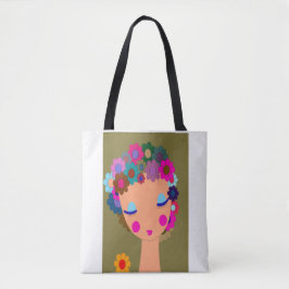 bloemmeisje tote bag