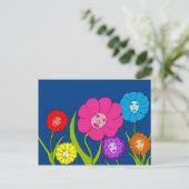 bloemmeisjes briefkaart (Staand voorkant)