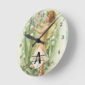 Bloemmelige snufjes  kunstmonogram genaamd ronde klok (Hoek)