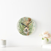 Bloemmelige snufjes  kunstmonogram genaamd ronde klok (Huis)