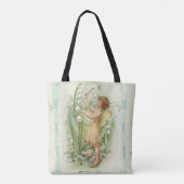 Bloemmelige snufjes kunstmonogram genaamd tote bag (Achterkant)