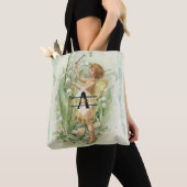 Bloemmelige snufjes kunstmonogram genaamd tote bag (Dichtbij)