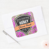 Bloemmengeling Gepersonaliseerde Honingpot Vierkante Sticker (Envelop)