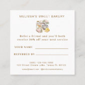 Bloemmenger Bakkerij Koken Verwijs een vriend Aanbevelingskaartje (Achterkant)