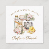 Bloemmenger Bakkerij Koken Verwijs een vriend Aanbevelingskaartje (Voorkant)